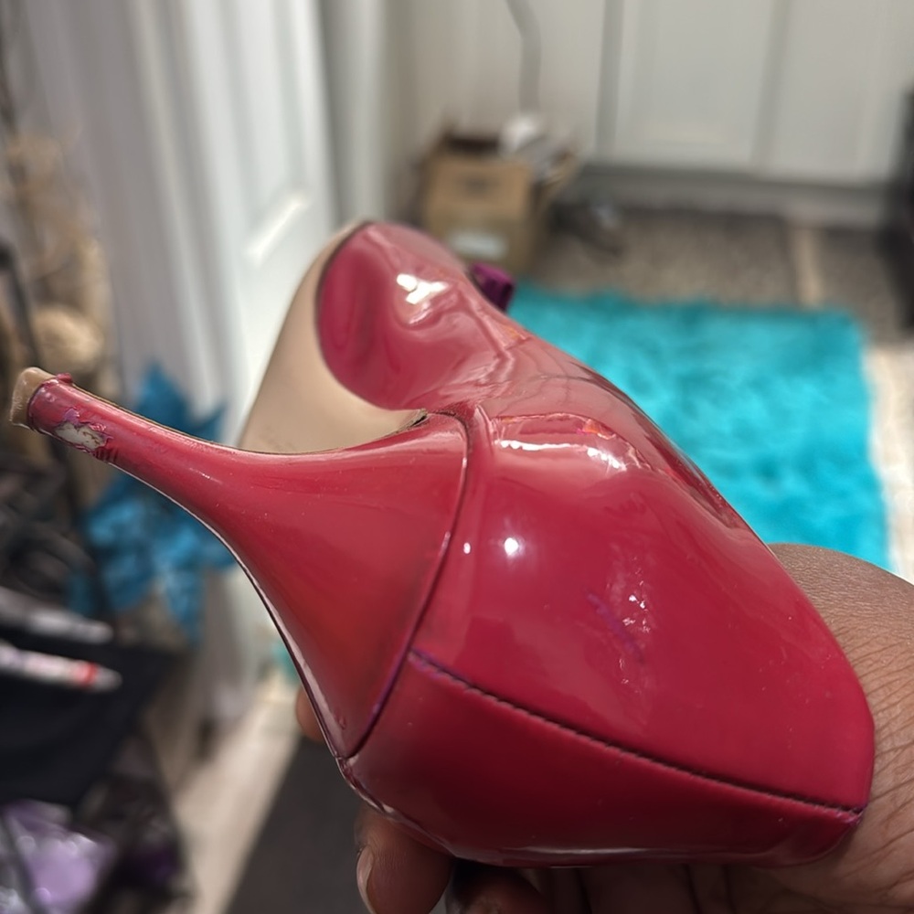 Salvatore Ferragamo hotPink and Purple Heels with Gold Detail - Picture 11 of 11